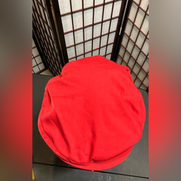 VTG 80s TED FLETCHER Sports Cabbie Red Newsboy Blank Trapper Hat Unisex - Picture 6 of 6